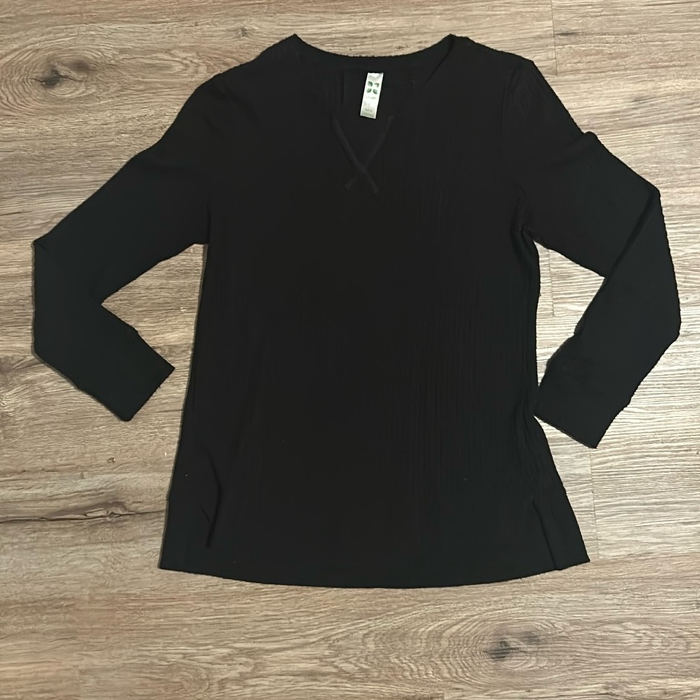 Greentea Women’s Black Soft Small Long sleeve Thermal Shirt